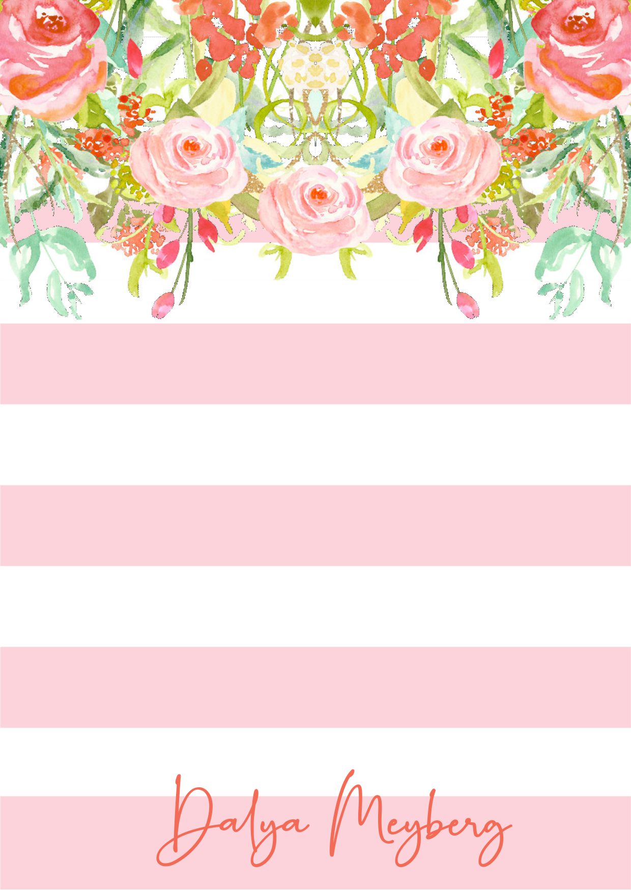 Cascading flowers