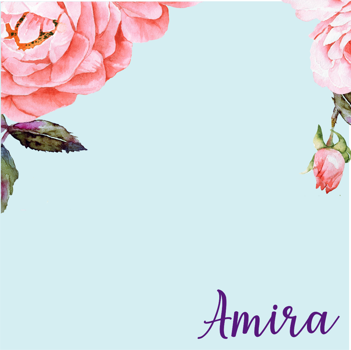 Roses on blue