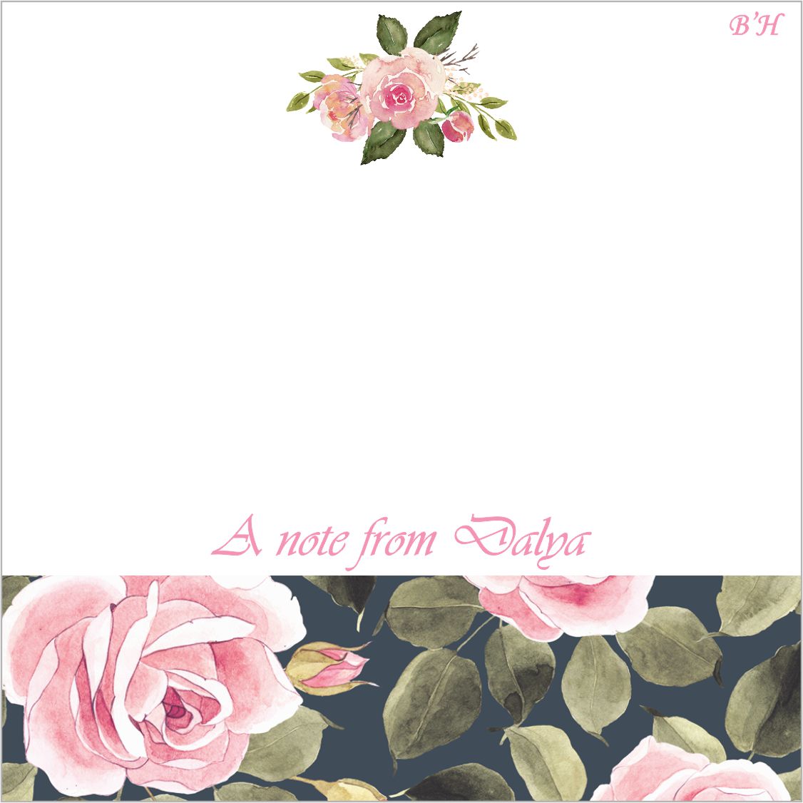 Roses on navy
